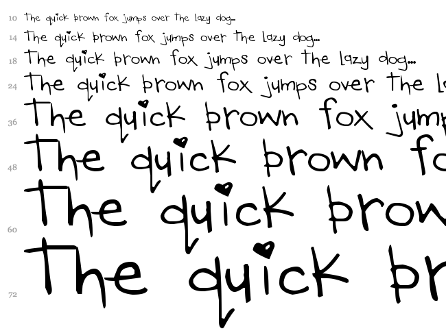 DJB Heart Of Dixi font waterfall